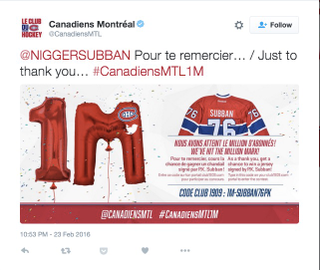 Illustration for article titled The Canadiens' Automated Twitter Promotion Has Gone Horribly Awry